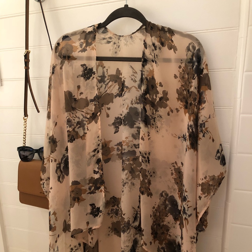 Sheer Floral Kimono